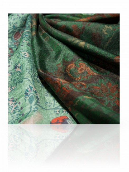 Палантин Женский SN-PAISLEY.ANIMAL/TURQUE.OR